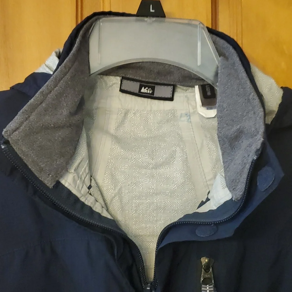 REI Youth Ripstop Navy Raincoat Size Large‎ 12/14